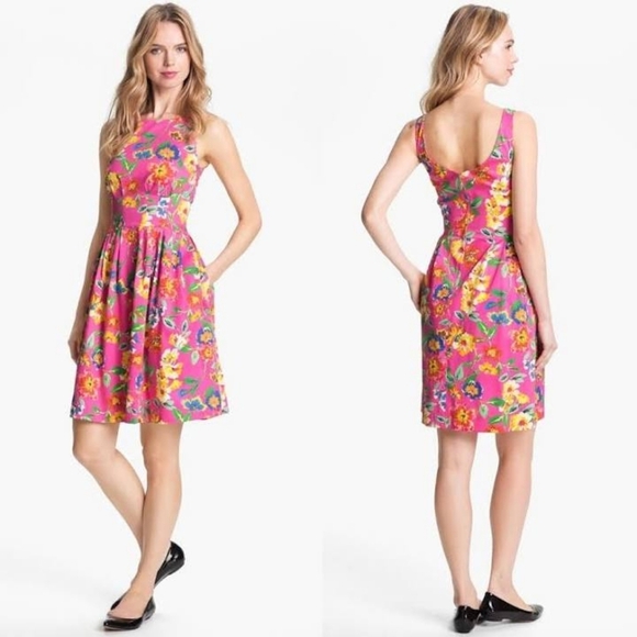 Kate Spade ‘Carolyn’ Sleeveless Floral Pink/Multi Color Dress, Size 2 - Picture 1 of 4